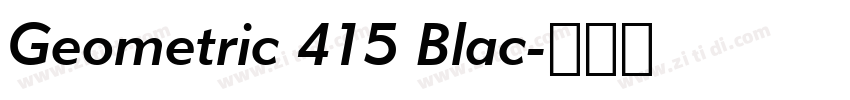 Geometric 415 Blac字体转换
